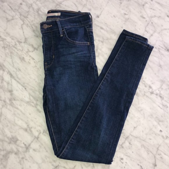 Levis | 720 Dark Blue High Rise Super Skinny Denim Jeans - Picture 1 of 10